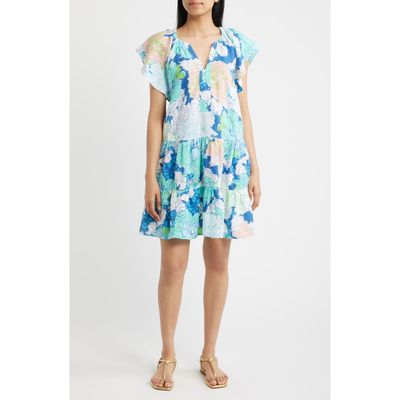 Lilly Pulitzer® Lilly Pulitzer® Norella Print Ruffle Linen Dress