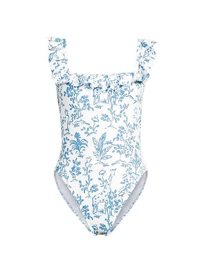 Lilly Pulitzer Women's Aemma Ruffled Floral One-Piece Swimsuit