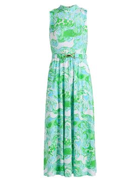 Lilly Pulitzer - Women's Stirling Leopard Long-Sleeve Maxi Dress