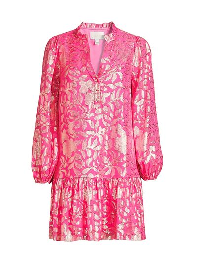 Lilly Pulitzer Women's Evaline Silk Dropped Waist Minidress