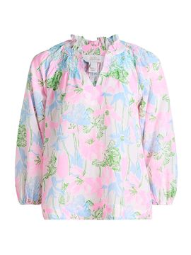 Lilly Pulitzer Women's Lourdes Floral Cotton-Blend Blouse