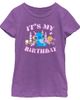 Lilo & Stitch Disney Girls Lilo & Stitch Angel Birthday Shirt - Purple Berry Short Sleeve Tee - It's My Birthday Design for Youth  - 1