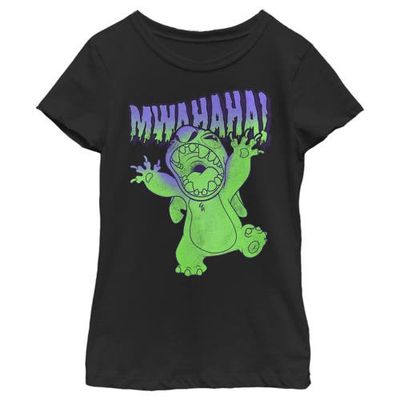 Lilo & Stitch Girl's Lilo & Stitch Mwahaha Halloween Horror T-Shirt