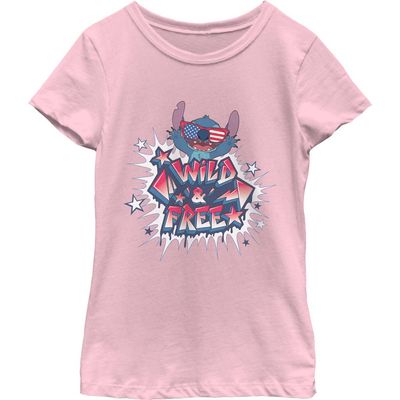 Lilo & Stitch Girls Lilo & Stitch Troublemaker Wild and Free T Shirt