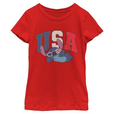 Lilo & Stitch Girls Lilo & Stitch USA Cool Sunglasses T Shirt