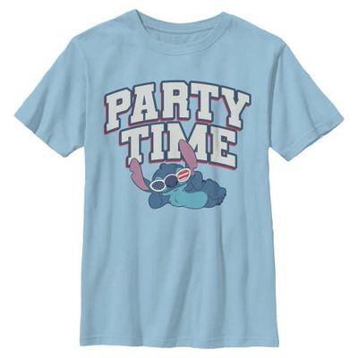 Lilo & Stitch Lilo & Stitch Boys' American Party Time Graphic Short Sleeve T-Shirt