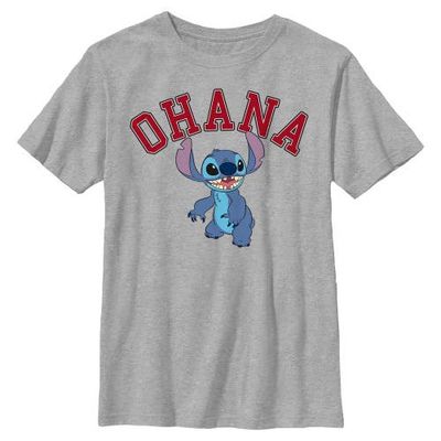 Lilo & Stitch Lilo & Stitch Boys' Ohana Collegiate Graphic Short Sleeve T-Shirt