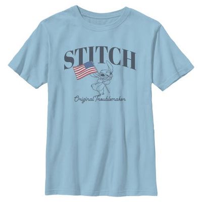 Lilo & Stitch Lilo & Stitch Boys' Original American Troublemaker Graphic Short Sleeve T-Shirt