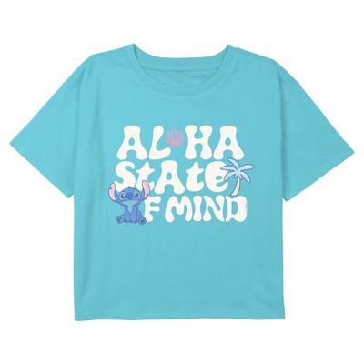 Lilo & Stitch Lilo & Stitch Girls' Aloha State of Mind Short Sleeve Boxy Cropped T-Shirt