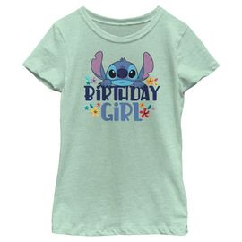 Lilo & Stitch Lilo & Stitch Girls' Birthday Girl Stitch Graphic Short Sleeve T-Shirt