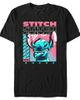 Lilo & Stitch Lilo & Stitch Men's Blue and Pink Stitch Poster Short Sleeve Graphic T-Shirt - 2