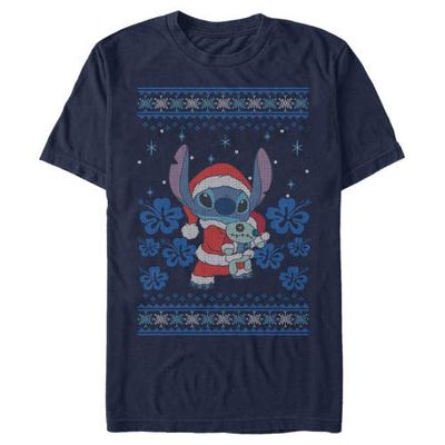 Lilo & Stitch Men's Lilo & Stitch Christmas with Scrump Graphic Tee