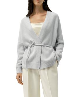 Lilysilk Lilysilk Boucle Knit Silk Cashmere Wrap Cardigan