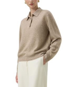 Lilysilk Lilysilk Brushed Cashmere Polo Sweater