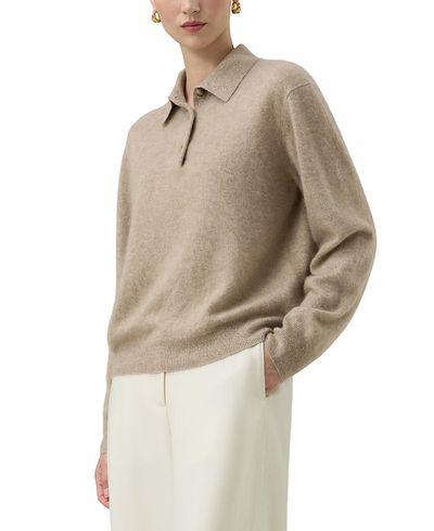 Lilysilk Lilysilk Brushed Cashmere Polo Sweater