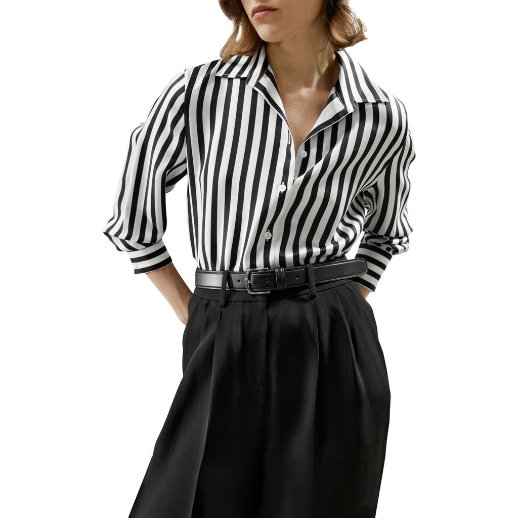Lilysilk Lilysilk Classic Striped Silk Shirt