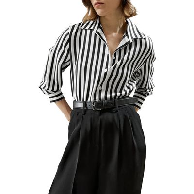 Lilysilk Lilysilk Classic Striped Silk Shirt