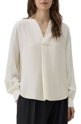 Lilysilk Lilysilk Double Crepe Silk V-Neck Blouse