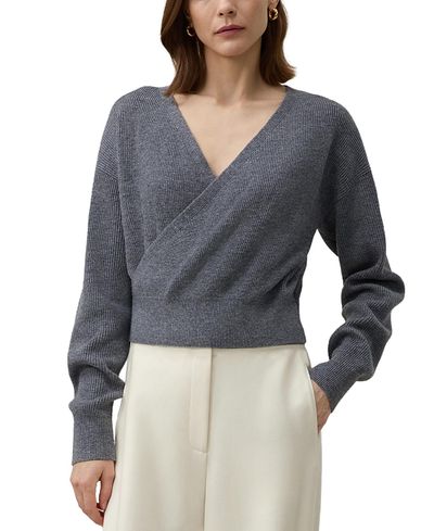 Lilysilk Lilysilk Machine Washable Wool Wrap Sweater