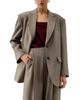 Lilysilk Lilysilk Oversized Padded-Shoulder Silk Blazer - 1