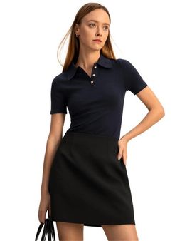Lilysilk Lilysilk Short Sleeve Silk Polo Shirt