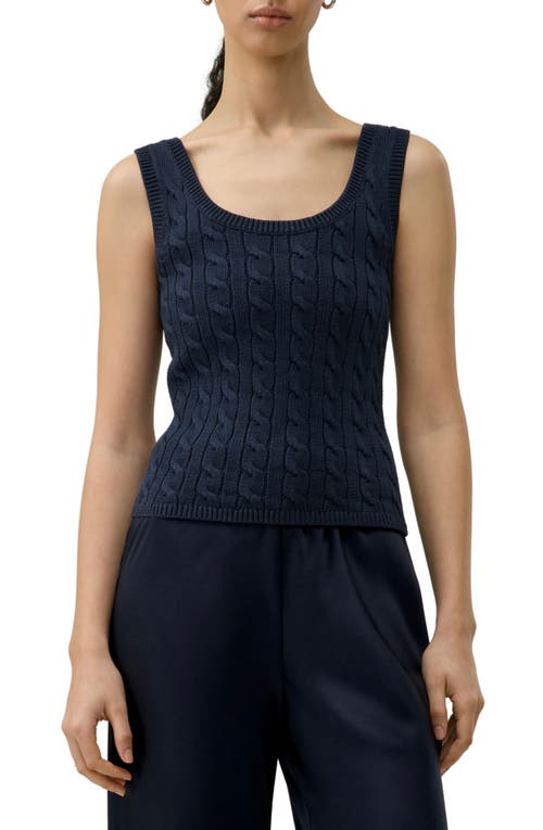 Lilysilk LILYSILK Silk-Cotton Cable-Knit Tank