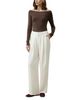 Lilysilk Lilysilk Silk Crepe Pleated Straight Leg Trousers - 2
