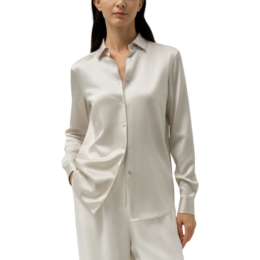 Lilysilk Lilysilk Spread Collar Silk Shirt
