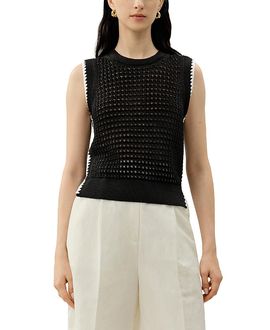 Lilysilk Lilysilk Toscana Pointelle Embroidered Vest