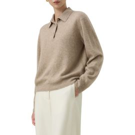 Lilysilk Lilysilk Women's Brushed Cashmere Polo Sweater