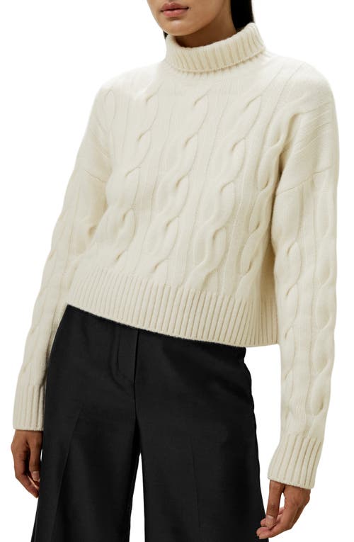 Lilysilk Lilysilk Women's Cable Knit Cashmere Turtleneck Sweater
