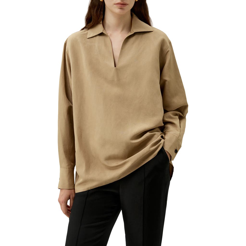 Lilysilk Lilysilk Women's Oversized Silk-Linen Blend Shirt