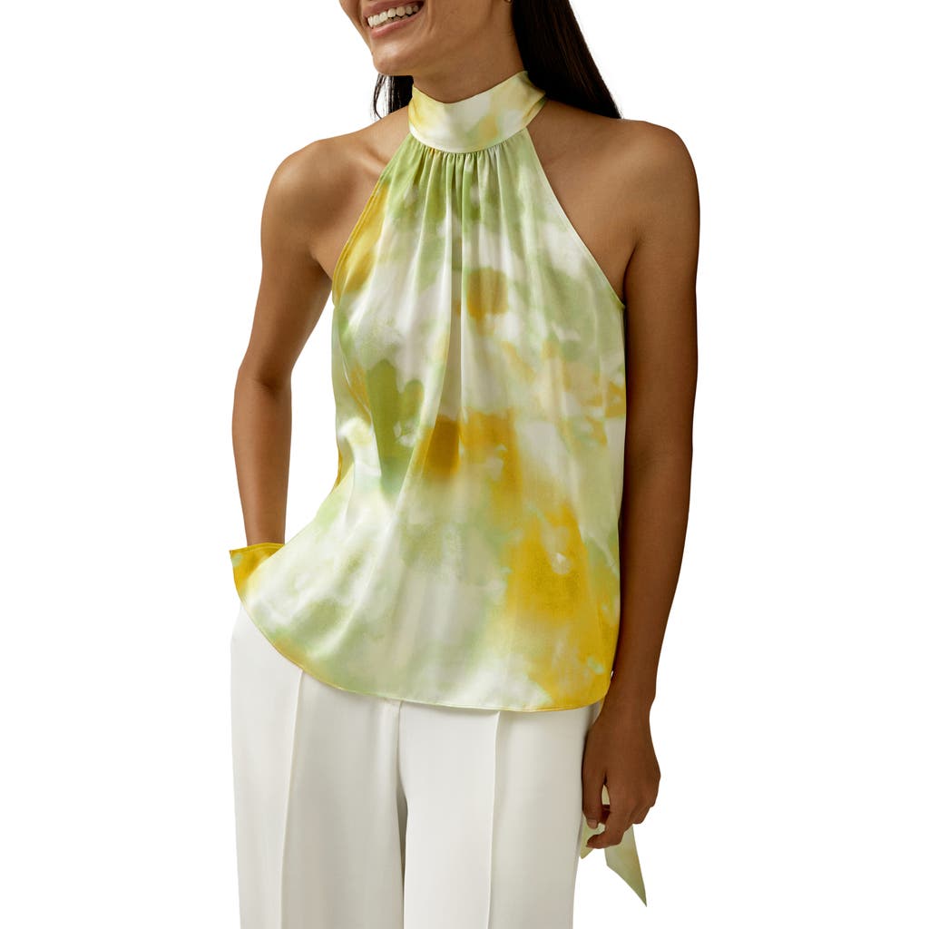 Lilysilk LILYSILK Women's Print Silk Charmeuse Halter Neck Top