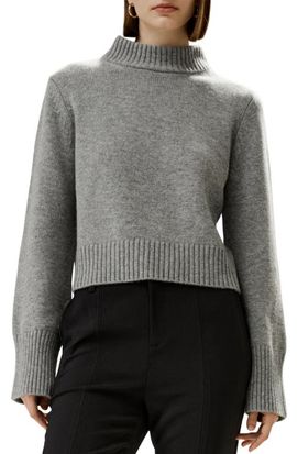 Lilysilk Lilysilk Women's Ribbed Collar and Hemline Wool Cashmere Sweater