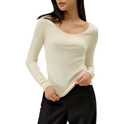 Lilysilk Lilysilk Women's Scoop-Neck Pure Silk Slim Fit Top