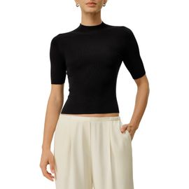 Lilysilk Lilysilk Women's Seamless Silk-Cotton Slim-Fit Knit Top