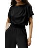 Lilysilk Lilysilk Women's Short Rippled Batwing Sleeves Silk Shirt - 1