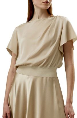 Lilysilk LILYSILK Women's Short Rippled Batwing Sleeves Silk Shirt