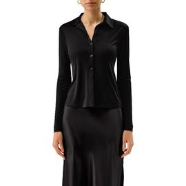Lilysilk LILYSILK Women's Silk Jersey Basic Slim Shirt