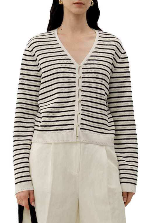 Lilysilk Lilysilk Women's Toscana Striped Pointelle Cardigan