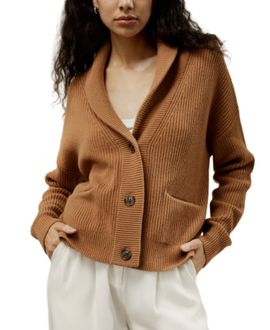 Lilysilk Lilysilk Wool-Cashmere Blend Shawl Collar Cardigan