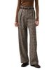 Lilysilk Lilysilk Wool Silk Shepherd Check Straight Leg Pant - 1