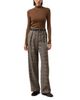 Lilysilk Lilysilk Wool Silk Shepherd Check Straight Leg Pant - 2