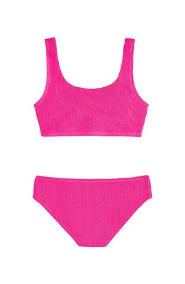 Limeapple Limeapple Crinkle Square Neck Two Piece Swimsuit