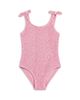 Limeapple Limeapple Girls' Crinkled One Piece Swimsuit With Bow Straps - 1