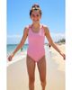 Limeapple Limeapple Girls' Crinkled One Piece Swimsuit With Bow Straps - 3