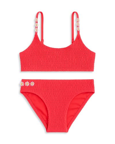Limeapple Limeapple Girls' Smocked Two Piece Swimsuit