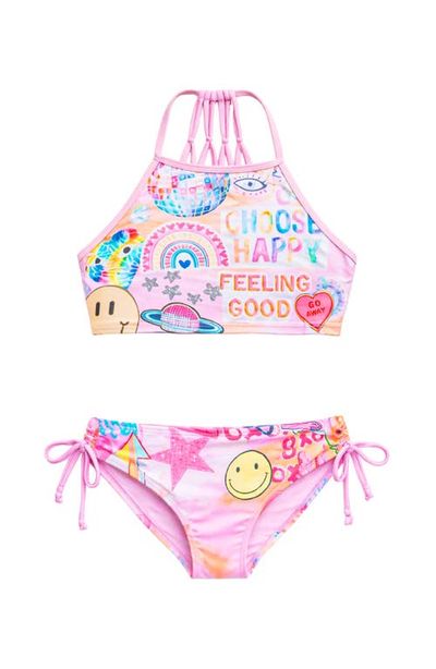 Limeapple Limeapple Printed Cropped Tankini Swimsuit