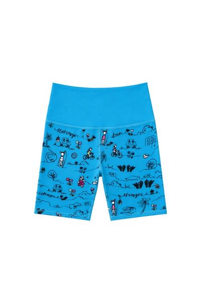 Limeapple Limeapple Scribble Printed Activewear Bike Shorts