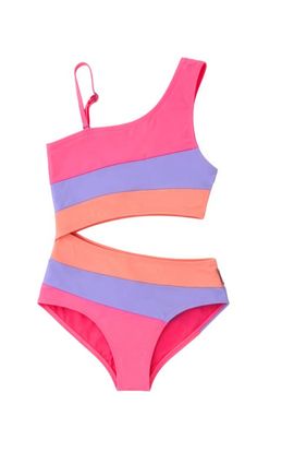 Limeapple Limeapple Stripe One Piece Swimsuit with Cutout